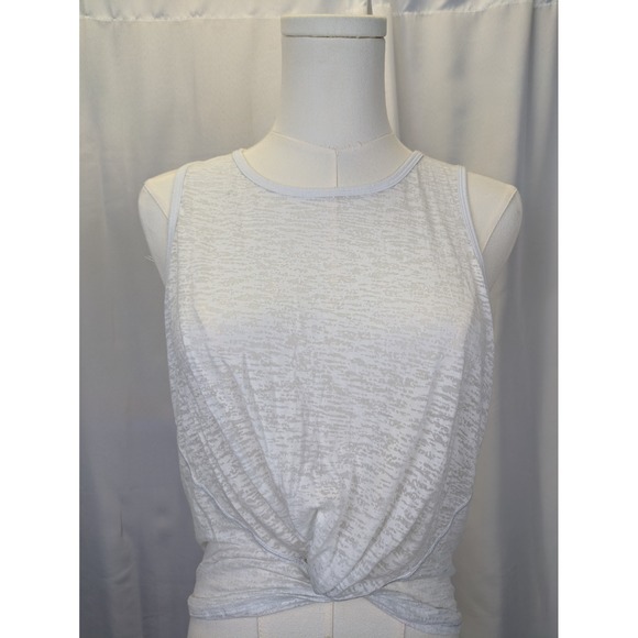 lululemon athletica Tops - Lululemon Athletica Womens 6 Twist Front Tank Top White Athleisure Casual Shirt